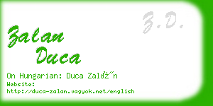 zalan duca business card